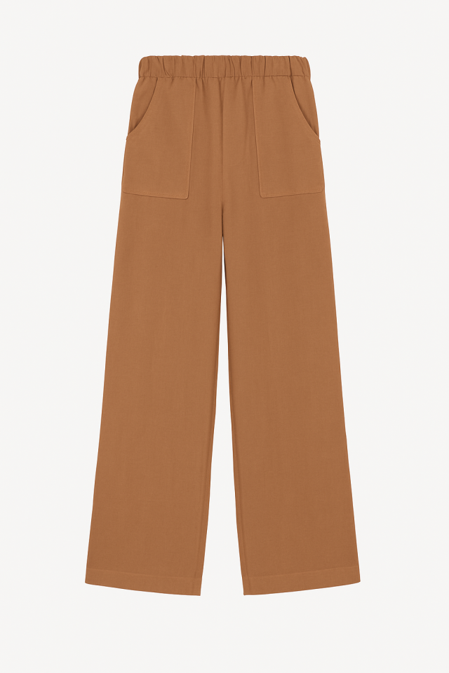DESERT KETEN PANTOLON MOKA